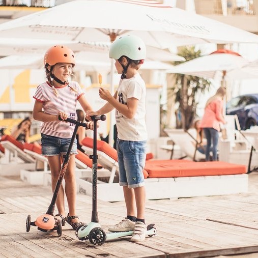 Scootandride, Kask S-M dla dzieci 3+ Peach kolekcja Icecream 2020