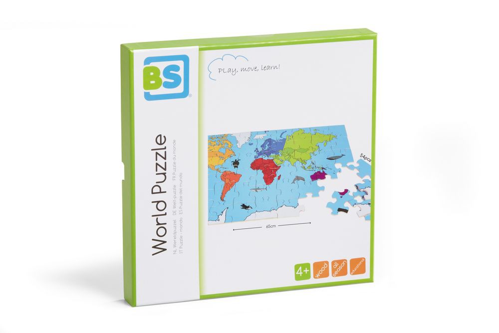 BS Toys Puzzle Mapa Świata 4+ Edukacyjne
