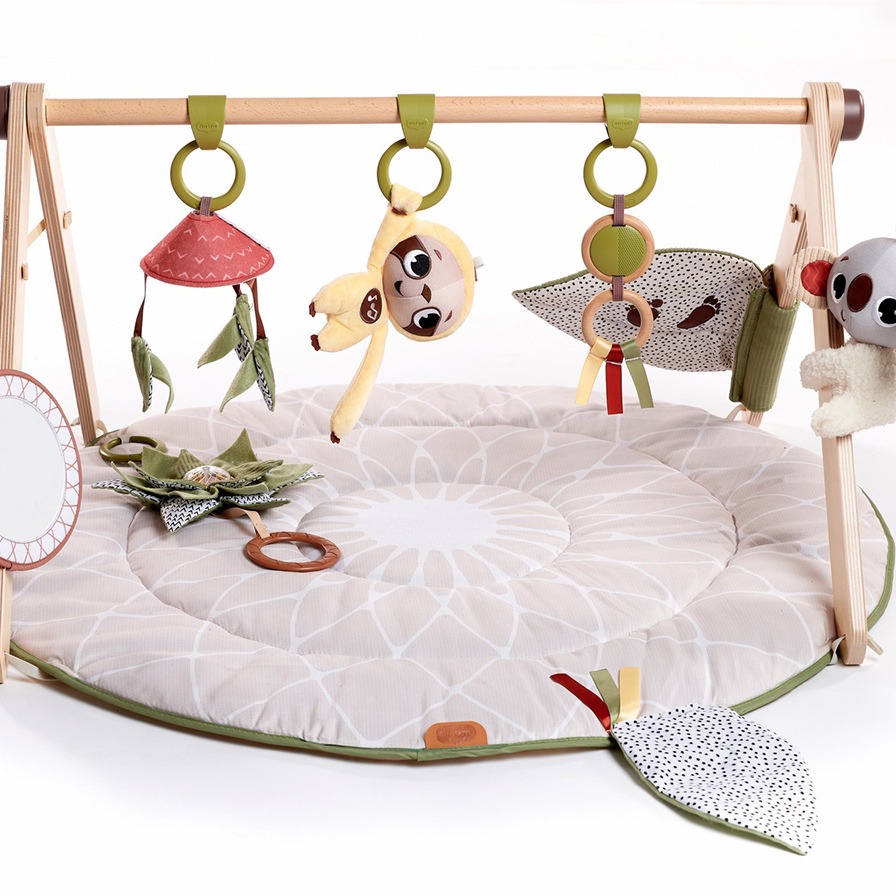 Tiny Love Mata Edukacyjna Boho Chic z Drewnianym Stojakiem 0+