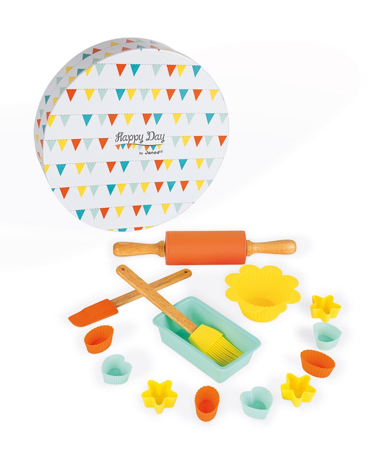 Janod Zestaw do pieczenia ciasteczek Happy Day 14el 3+