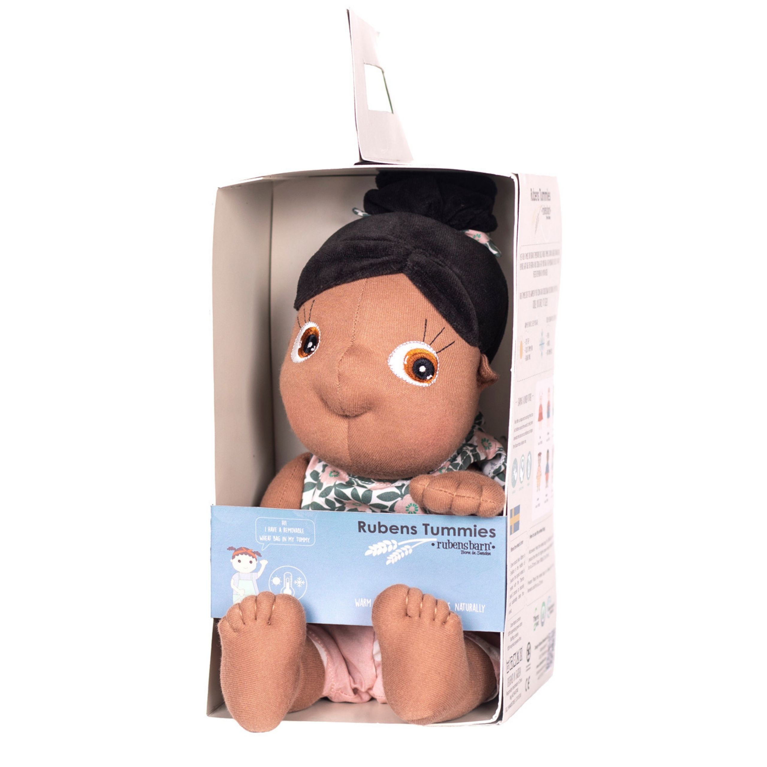 Miękka lalka z termoforem Summer Tummies – ekologiczna | Rubens Barn