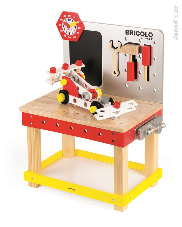Janod Stolik Warsztatowy Bricolo z Akcesoriami 40 el. 3+