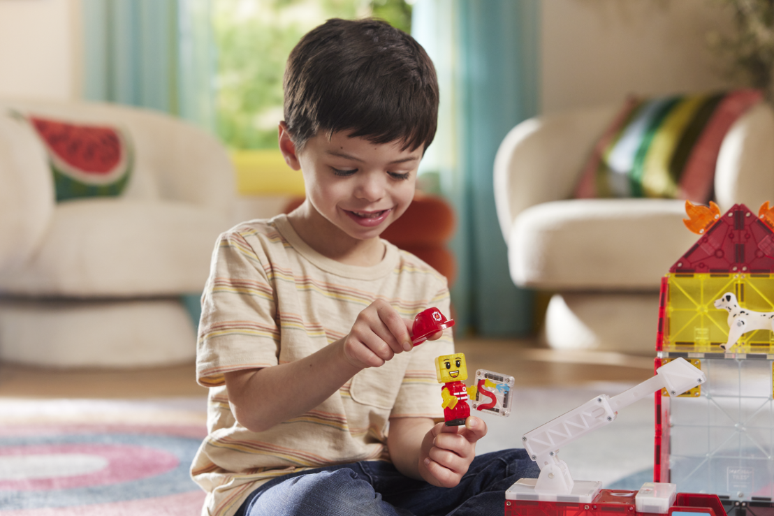 Magna-Tiles Klocki Magnetyczne Stacja Strażacka 50el 3+