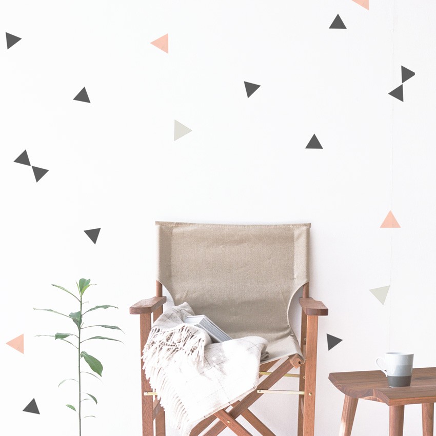 Dekornik Naklejki Ścienne Trójkąty Kosmos 150szt