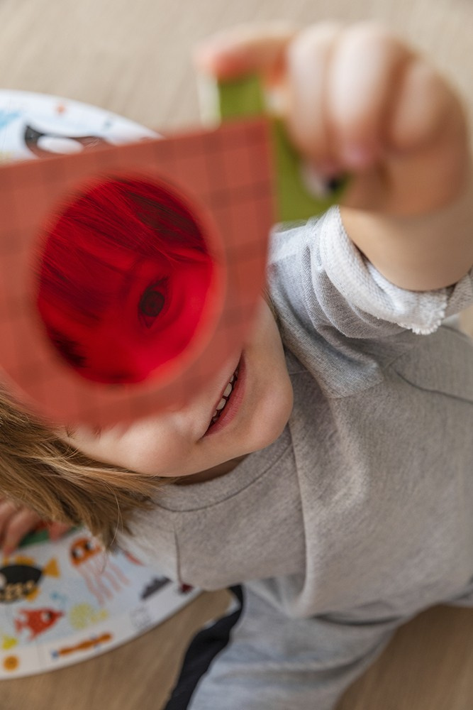 Okrągłe puzzle dla dzieci XXL Odkryj zwierzęta Goula