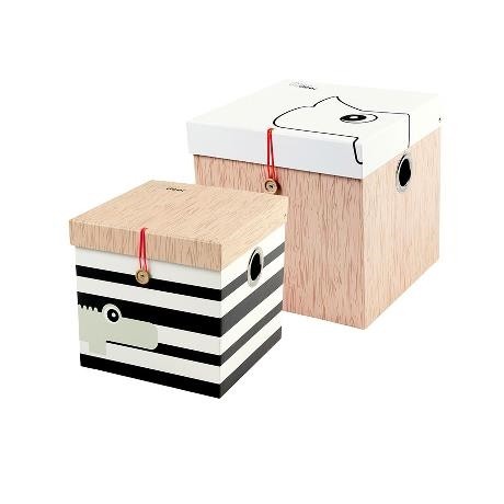 Grimms Pudełka Duże 2 Sztuki - Drewniane Przechowywanie 1+