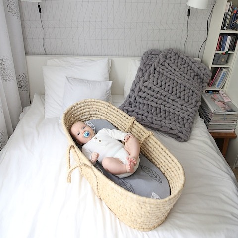 Sleepee Prześcieradło do gondoli We Care 2-pak 0+ Grey/Piórka