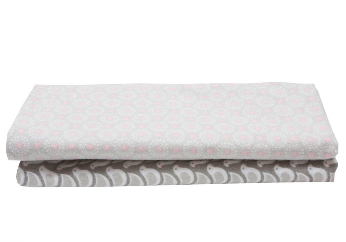 Motherhood Otulacze Flanelowe Premium 120x80 cm Szare Ptaszki