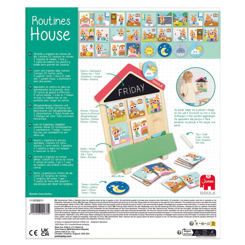 Goula Drewniana Tablica Rutyny Routines House 2+