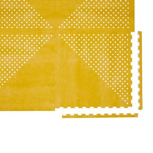 Toddlekind, Mata piankowa puzzle - Prettier Playmat Earth Mustard Flower