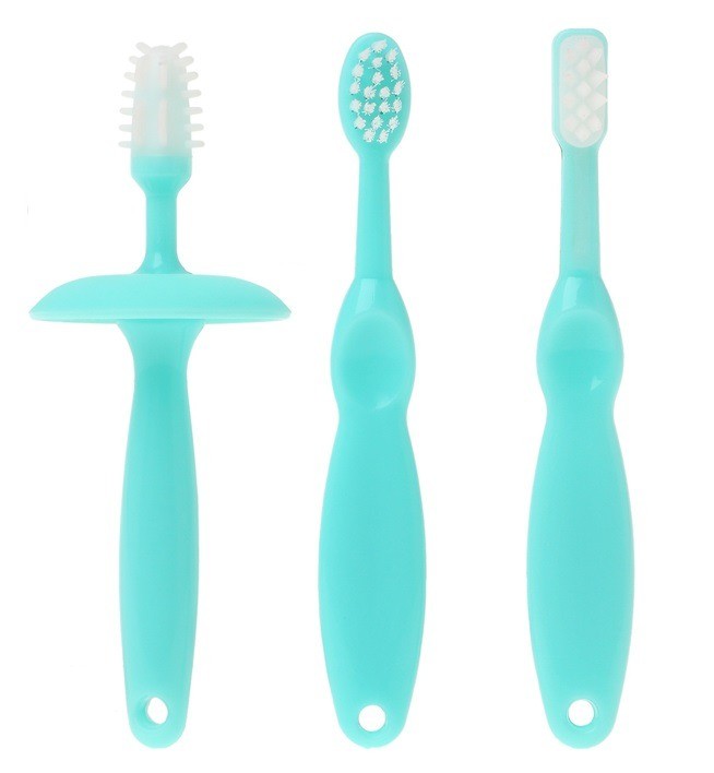 Kiokids Zestaw szczoteczek do dziąseł i ząbków 0m+