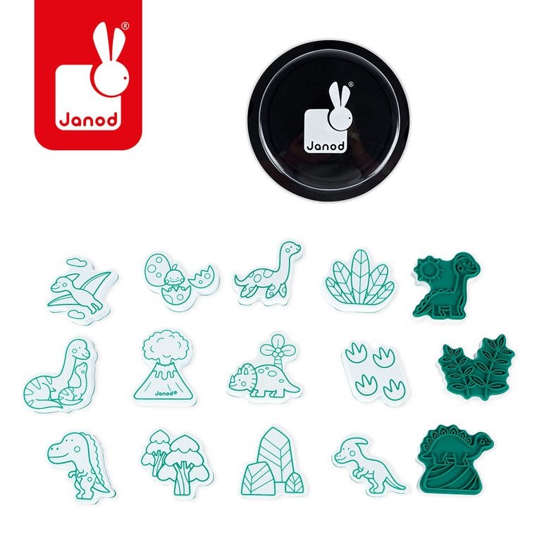 Janod Stempelki Dinozaury Zestaw Kreatywny 3+