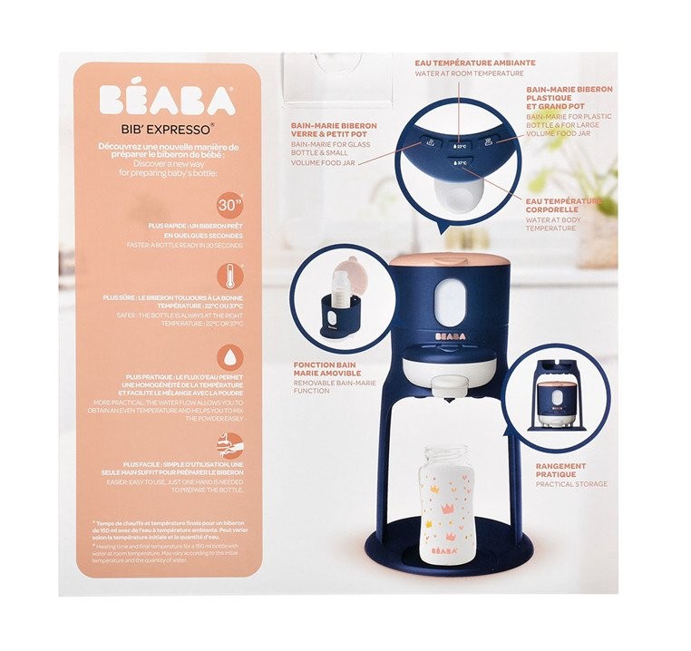 Beaba, NOWY Bib'expresso® Ekspres do mleka 2w1 Night blue