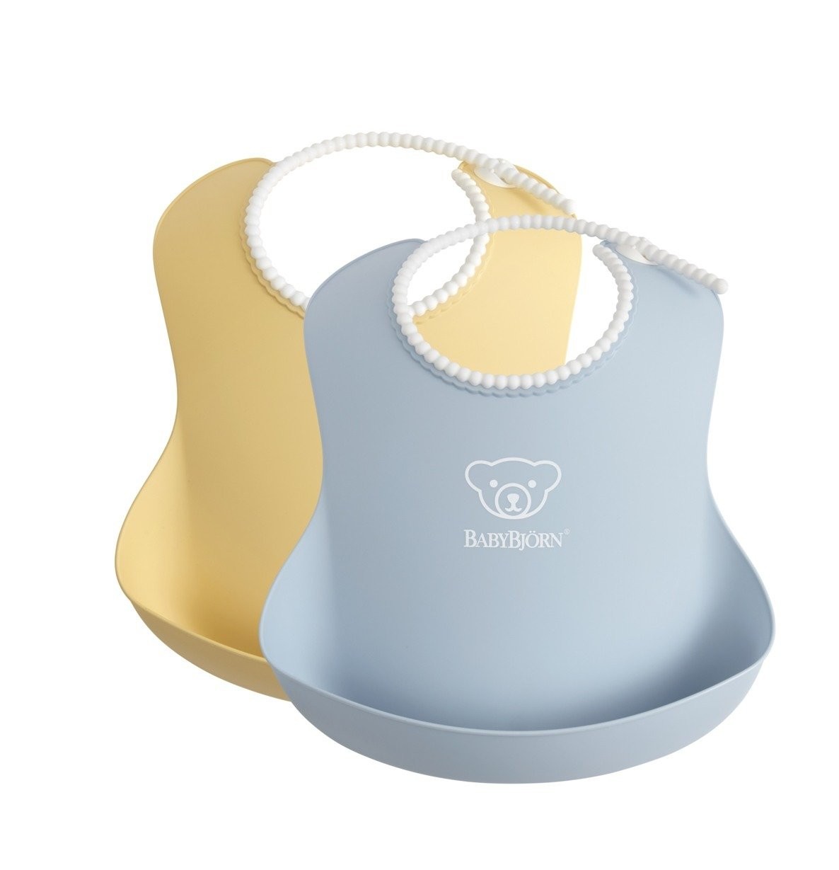 BabyBjörn Śliniaki 2 szt. Powder Yellow/Blue 4m+