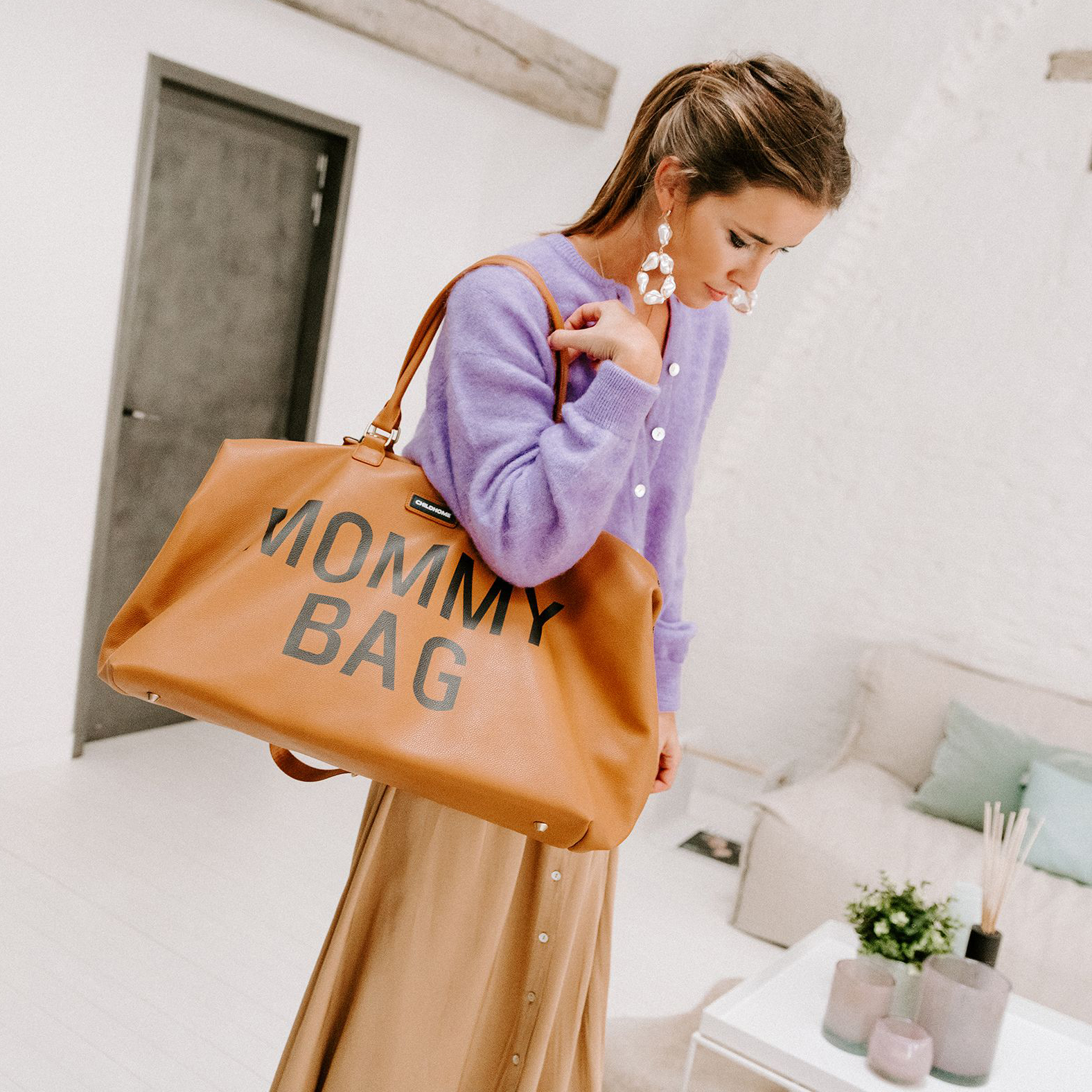 Childhome Torba Mommy Bag Brązowa - Funkcjonalna dla Mamy