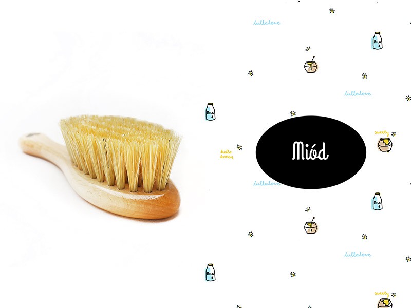 LULLALOVE Szczotka z myjką muślinową dla dzieci 0+