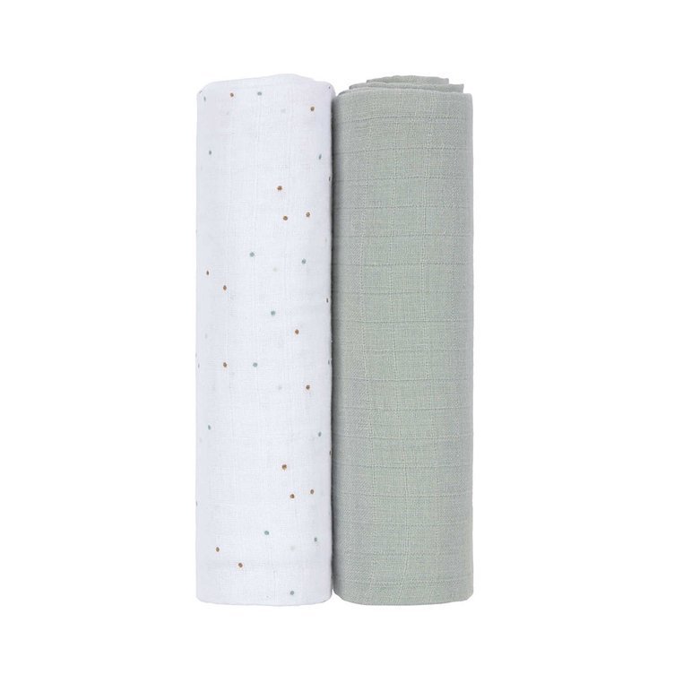 Lassig Muślinowy Otulacz-Kocyk Zestaw 2szt 120x120cm Szop