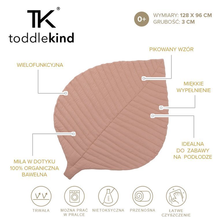 Toddlekind Mata Liść Leaf Mat Sea Shell Bawełna Org 0+