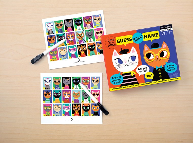 Mudpuppy Gra Zgadnij kto to Koty i psy 18 portretów