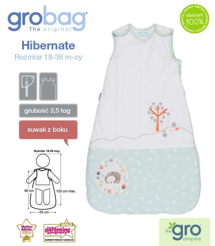 Gro Company Śpiworek Hibernate Travel 3.5 tog 18-36 m-cy
