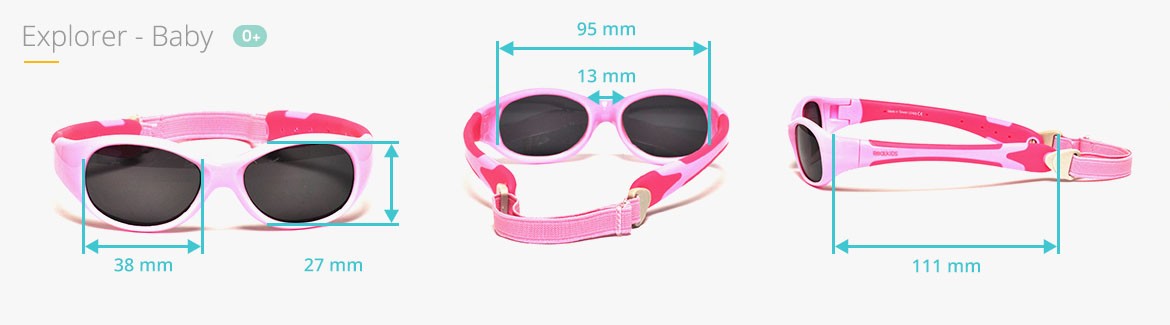 Real Shades Okulary Explorer Różowe 0-2 lata