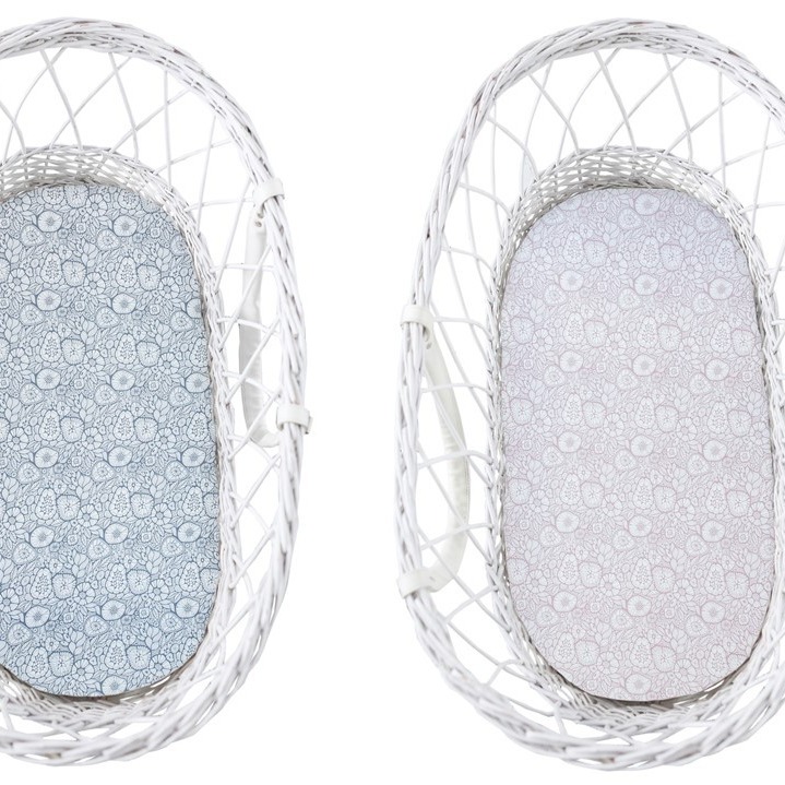 Sleepee Prześcieradło do gondoli We Care 2-pak Grey/Pink 0+