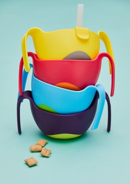 B.Box Miseczka ze słomką Lemon Sherbet 12m+