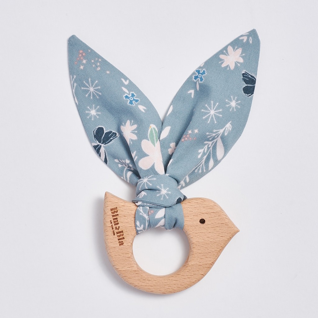 Bimbla, Drewniany gryzaczek Little Friends - Grey Meadow