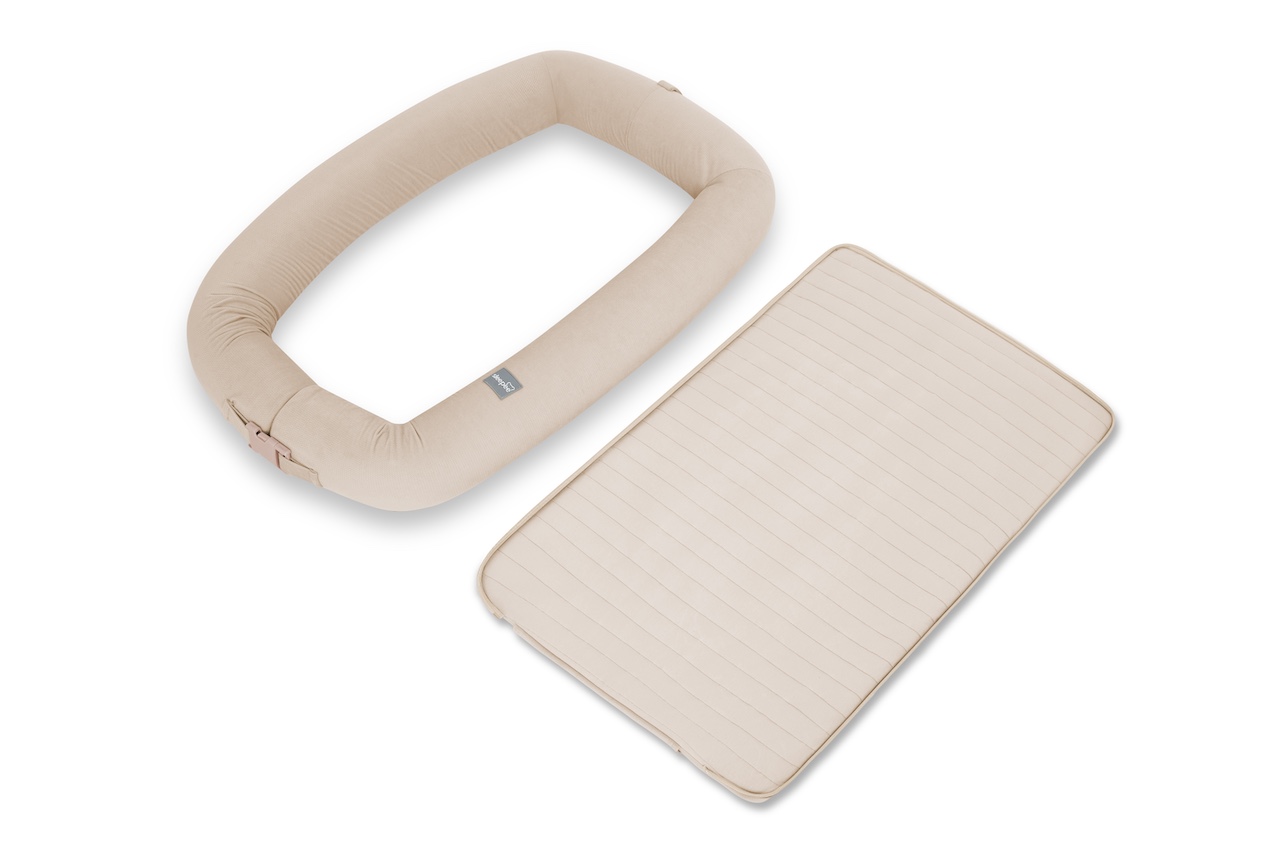 Sleepee Gniazdko Niemowlęce Modularne 2w1 Odpinane Boki Beżowe