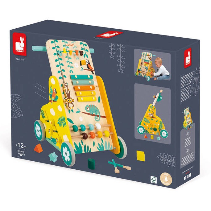 Janod Pchacz Edukacyjny Tropik 12m+