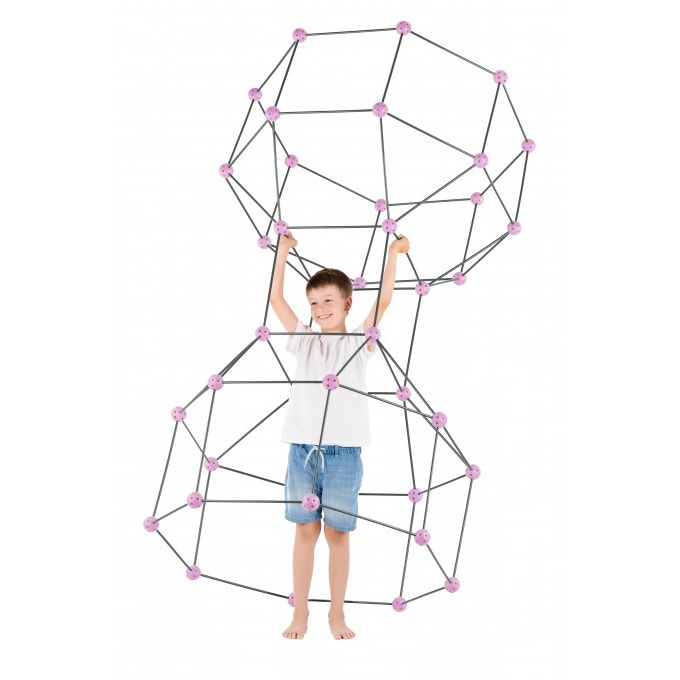 Namiot Zabawowy Szaro-Różowy 3+