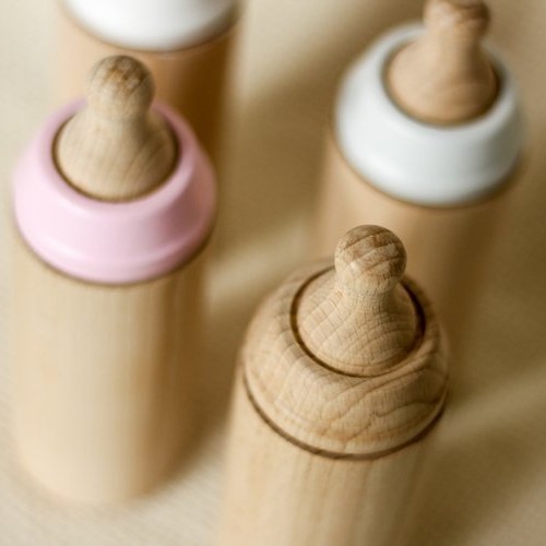 Miniland Drewniana Butelka Naturalna Edukacyjna 1+