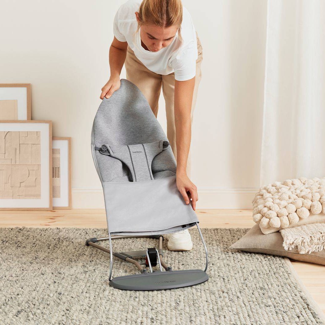 BabyBjorn Leżaczek Bliss 3D Jersey Jasny Szary + Pokrowiec