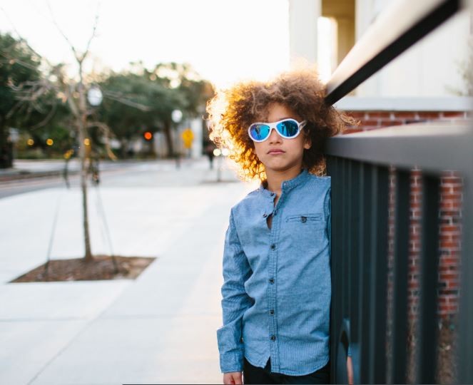 Babiators, Okulary przeciwsłoneczne dla dzieci Aces Aviator Wicked White Orange 7-14