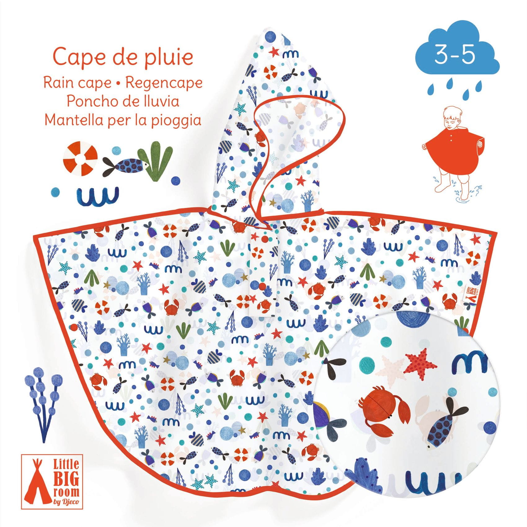 Little Big Room Pelerynka Przeciwdeszczowa 3-5 lat