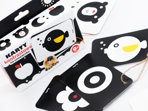 Karty Kontrastowe Czuczu 0+ miesięcy - Rozwój Wzroku