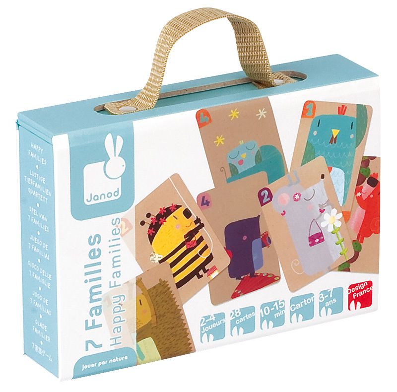 Janod, karty do gry rodziny zwierząt