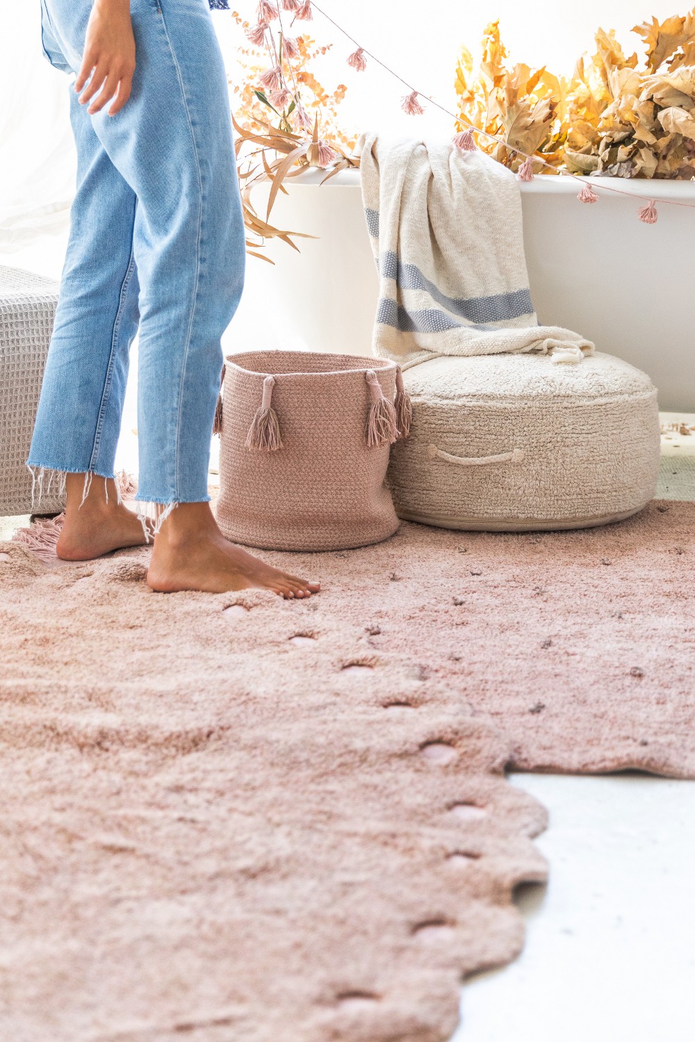 Lorena Canals Dywan Bawełniany Picone Vintage Nude  130 x 180