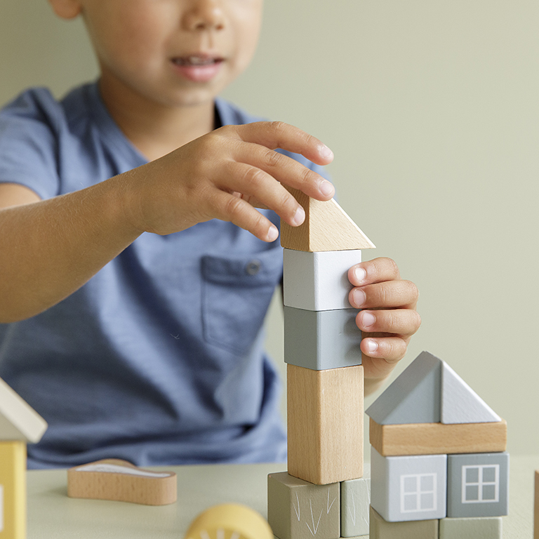 Little Dutch, Zestaw klocków drewnianych Błękit