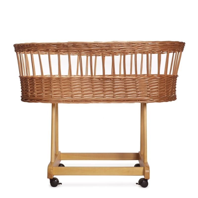 Hi Little One Kosz Mojżesza Wiklinowy Organic ze stelażem