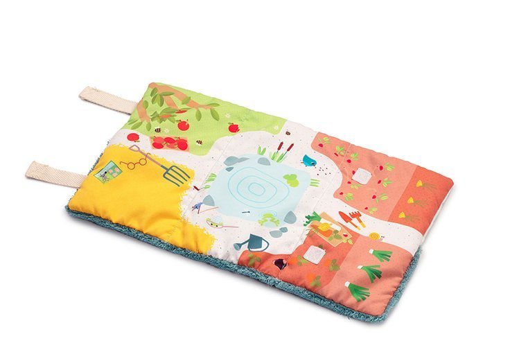 Lilliputiens Mini Rodzina Krówek Rosalie z Matą 0+ | Przytulanka Edukacyjna