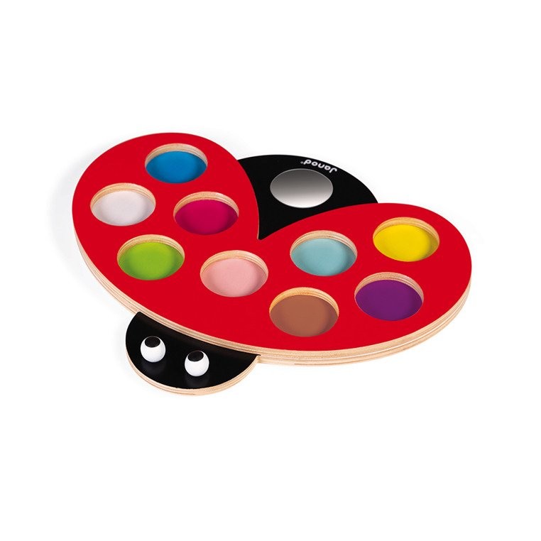 Janod Układanka Sensoryczna Biedronka Uczę się przez dotyk 1+