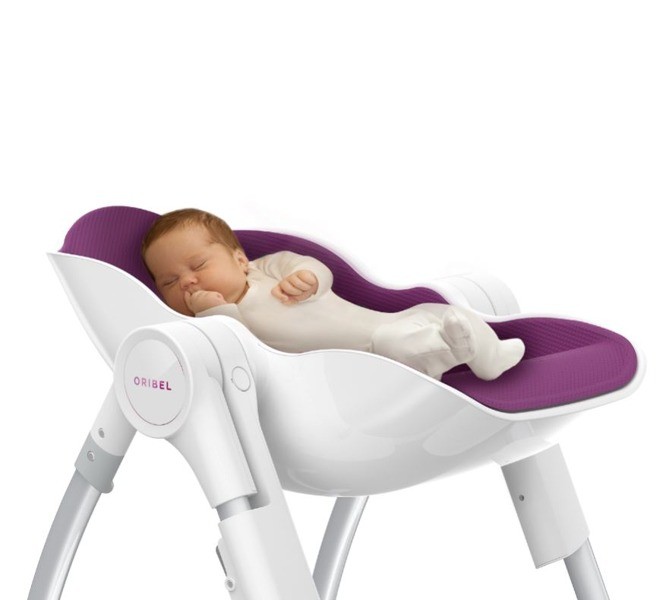 Oribel Krzesełko do karmienia Cocoon™ Śliwka 6m+