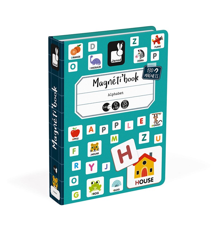 Janod, Magnetyczna układanka Alfabet Magnetibook kolekcja 2018