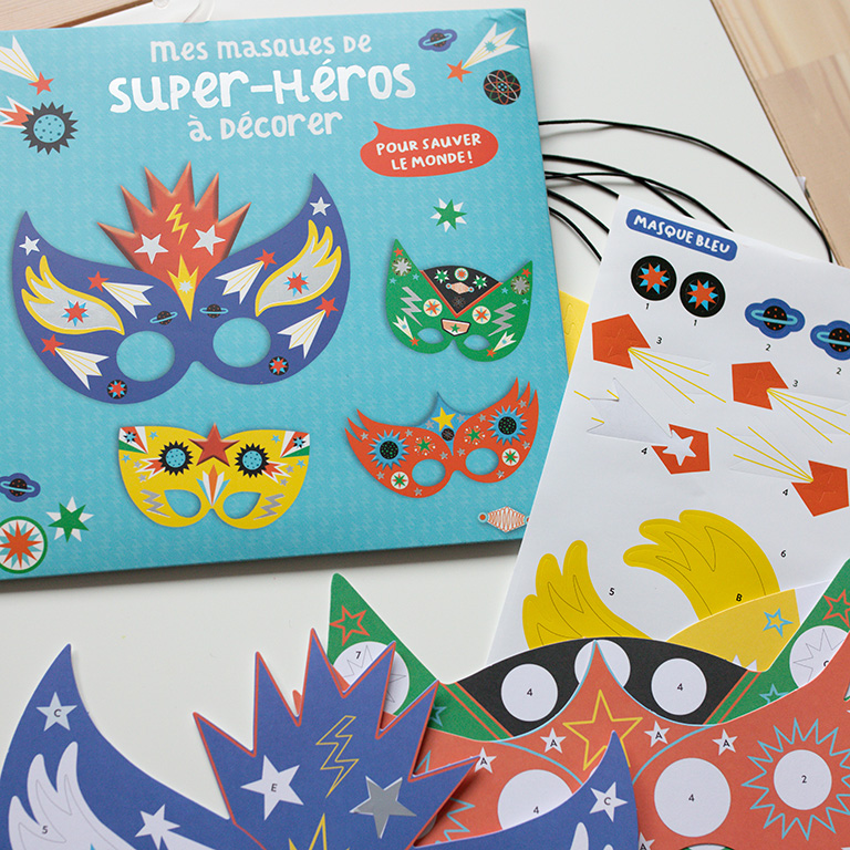 Auzou Maski do Zdobienia Superbohaterowie 7+ | Zestaw DIY