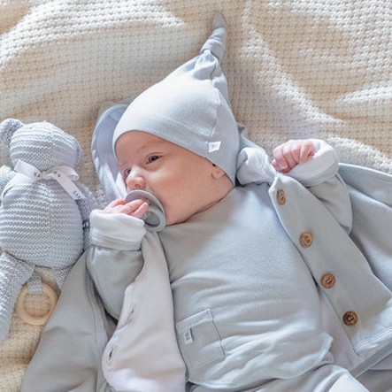 Bamboom Czapeczka Elf Niebieska Bambusowa 0m+