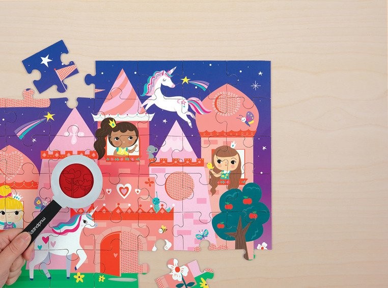 Mudpuppy Puzzle Ukryte Obrazki Zamek Jednorożca 42el 3+