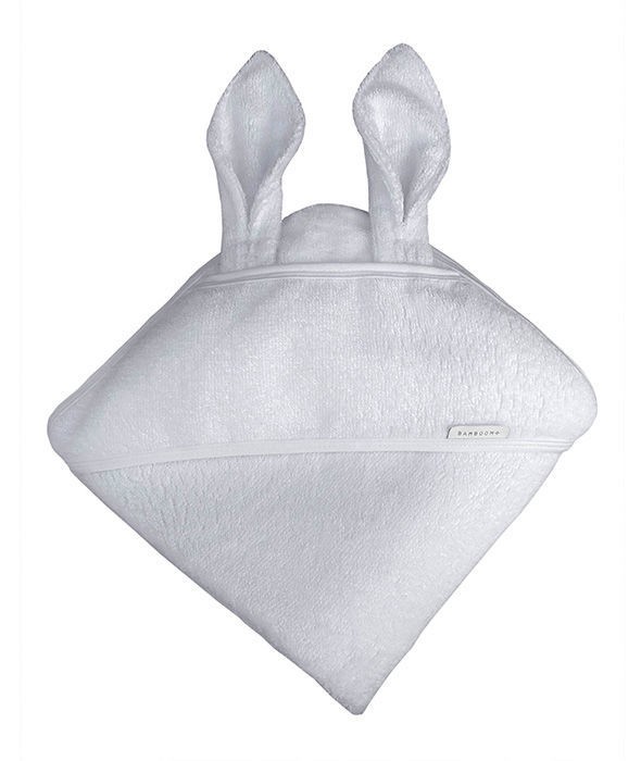 Bamboom Ręcznik z Kapturkiem Biały 100x100cm 0m+