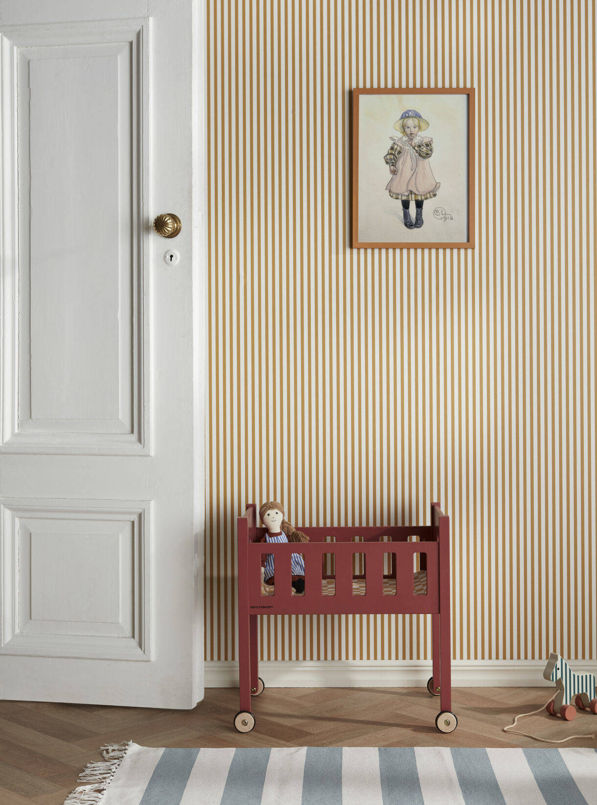 Kid's Concept Łóżko dla lalek Carl Larsson 3+ | Drewniane