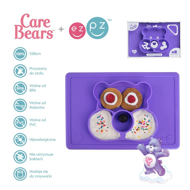 EZPZ Talerzyk z podkładką 2w1 Care Bears™ Mat 4+ miesiące